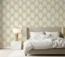 Oval Dot Patterned Green Wallpaper 6