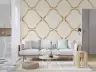 Golden Dotted Lattice Wallpaper 8