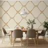 Golden Dotted Lattice Wallpaper 7