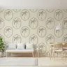 Palm Medallion Wallpaper in Sage Green 6