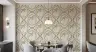 Sage Palm Medallion Dotted Diamond Grid Wallpaper 7
