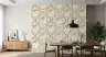 Sage Palm Medallion Dotted Diamond Grid Wallpaper 6