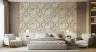 Sage Palm Medallion Dotted Diamond Grid Wallpaper 8