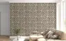 Textured Brown Art Deco Scale Wallpaper Mural 8