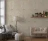 Contemporary Beige Fan Motif Textured Wallpaper 8