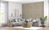 Contemporary Beige Fan Motif Textured Wallpaper 7