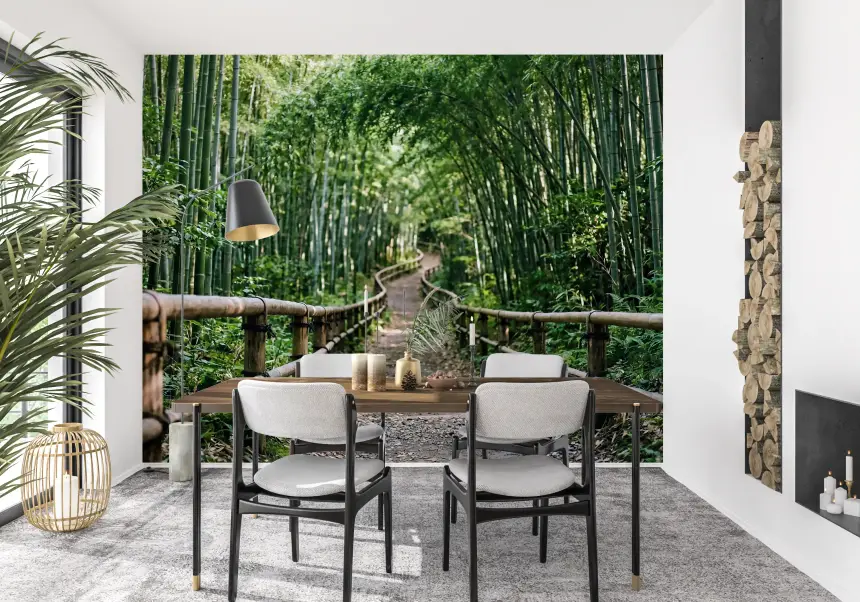Bamboo Forest Path of Serenity Wall Mural