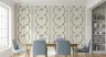 Coastal Palm Tree and Wavy Stripe Wallpaper 6