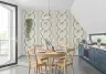 Coastal Palm Tree and Wavy Stripe Wallpaper 8