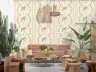 Bohemian Palm Tree Vertical Stripe Wallpaper 6