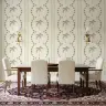 Sage Green Palm Tree and Stripe Pattern Wallpaper 7