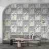 Tropical Palm Archway Geometric Wallpaper 7