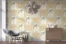 Bohemian Palm Archway Pattern Wallpaper in Sage Green and Ochre 6