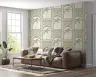 Tropical Palm Arch Geometric Pattern Wallpaper 7