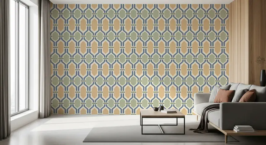 Art Deco Trellis Wallpaper