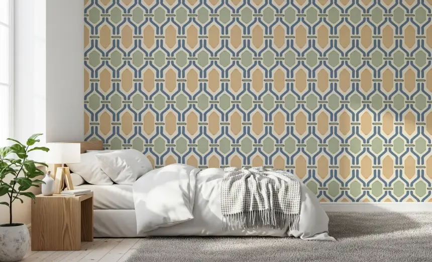 Art Deco Trellis Wallpaper
