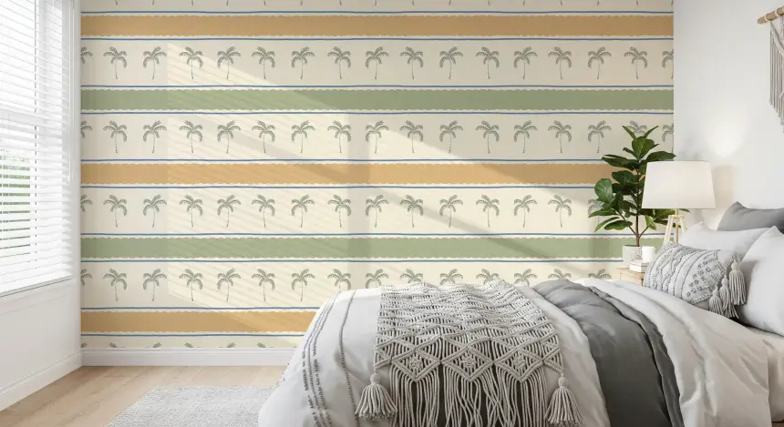 Marrakesh Orizzontal Striped Ornament Wallpaper