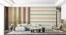 Tropical Palm Motif Horizontal Stripe Wallpaper 6