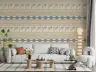 Bohemian Palm Tree Stripe Pattern Wallpaper 6