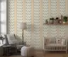Bohemian Palm Tree & Wavy Stripe Pattern Wallpaper 6