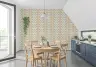 Bohemian Palm Tree & Wavy Stripe Pattern Wallpaper 7