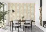 Bohemian Palm Tree & Wavy Stripe Pattern Wallpaper 8