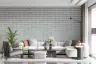 Geometric Cross Pattern Blue Beige Wallpaper 6