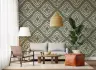 Geometric Dot Patterned Green Wallpaper 7