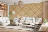 Geometric Dot Pattern Mustard Wallpaper 7