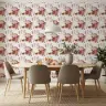 Contemporary Terracotta Abstract Geometric Wallpaper 8