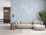 Tranquil Blue Botanical Silhouette Wall Mural 6