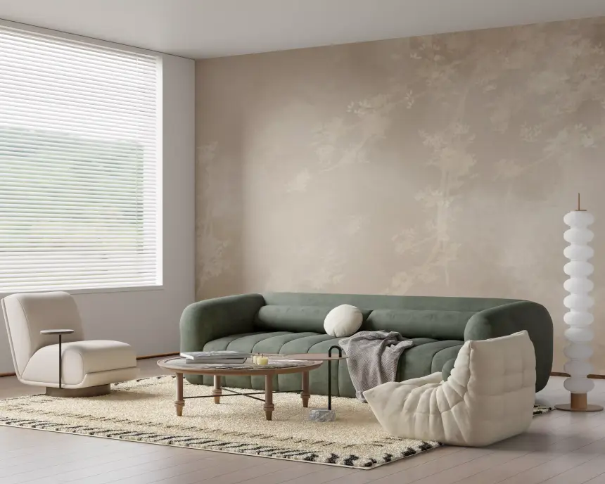 Ethereal Canopy Charm Misty Forest Abstract Landscape Wall Mural