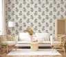 Blue Floral Stem Wallpaper 7