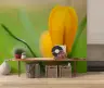 Vibrant Yellow Crocus Floral Wall Mural 6