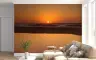 Saffron Sunset Beach Reflection Wallpaper 7
