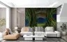 Vibrant Peacock Plume Wall Mural 8