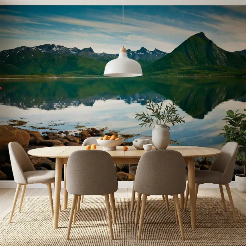 Emerald Peaks, Mirror Waters Wall Mural
