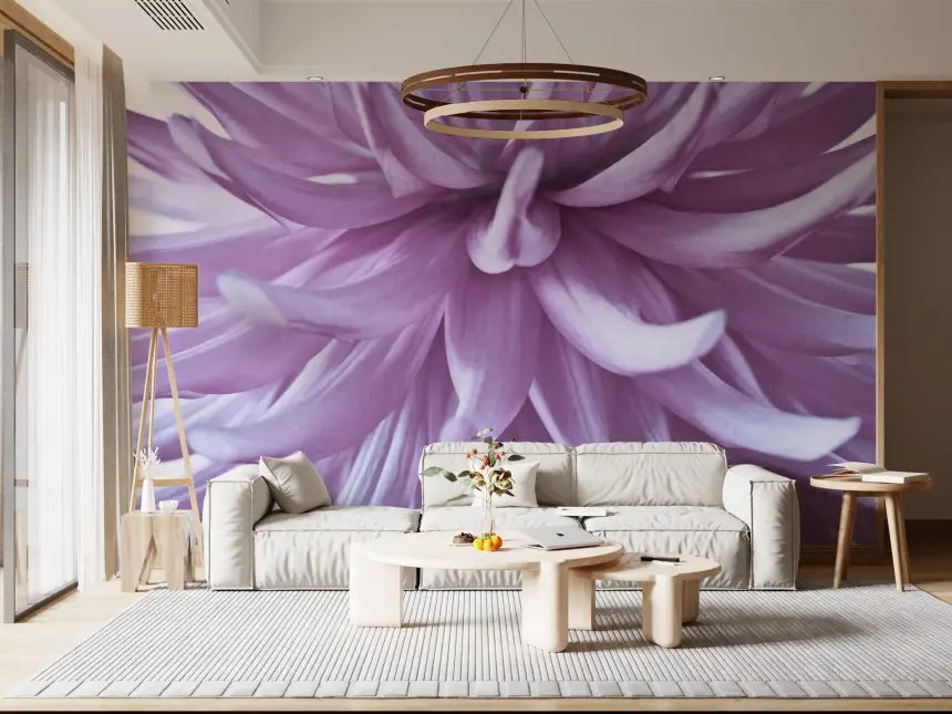 Luminous Lilac Bloom Wall Mural