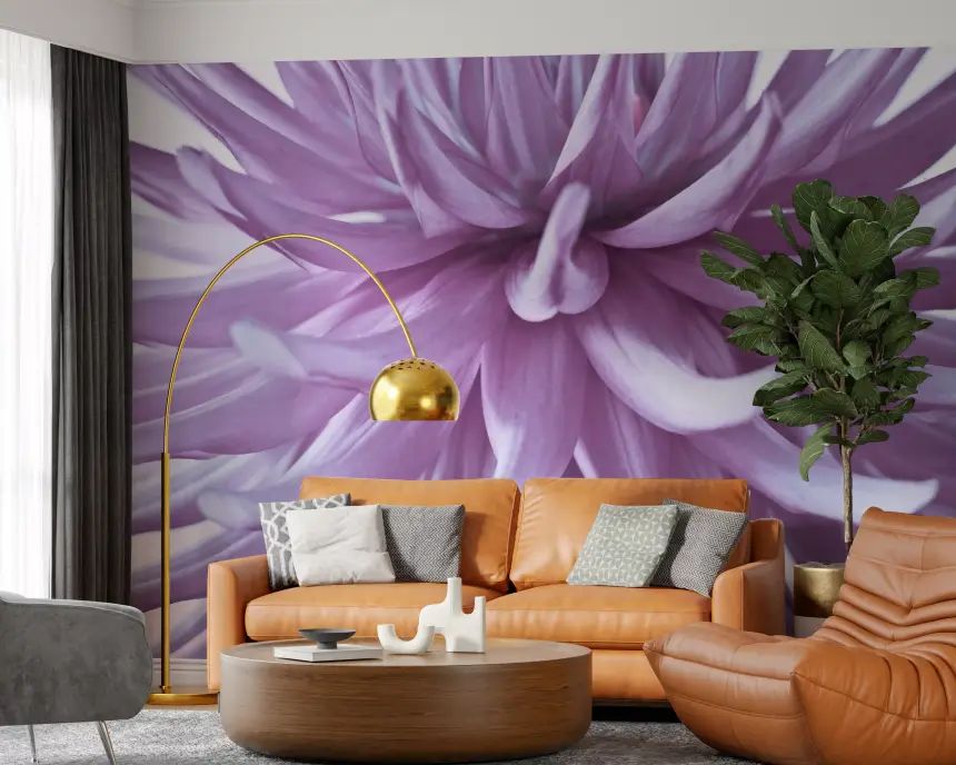Luminous Lilac Bloom Wall Mural