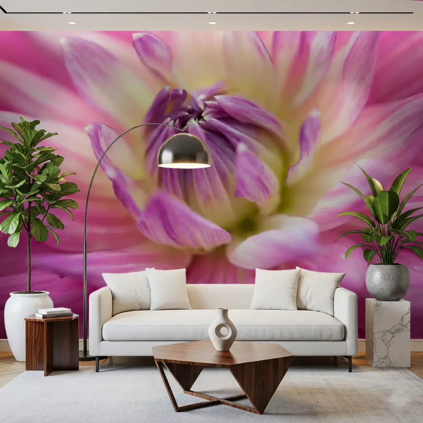 Vibrant Dahlia Blossom Wall Mural