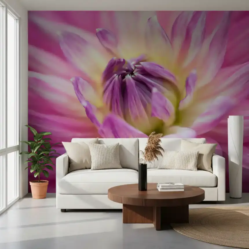 Vibrant Dahlia Blossom Wall Mural