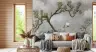 Misty Chinoiserie Pine Tree and Bird Wall Mural 5