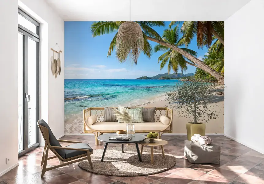 Tropical Beach Paradise Wall Mural