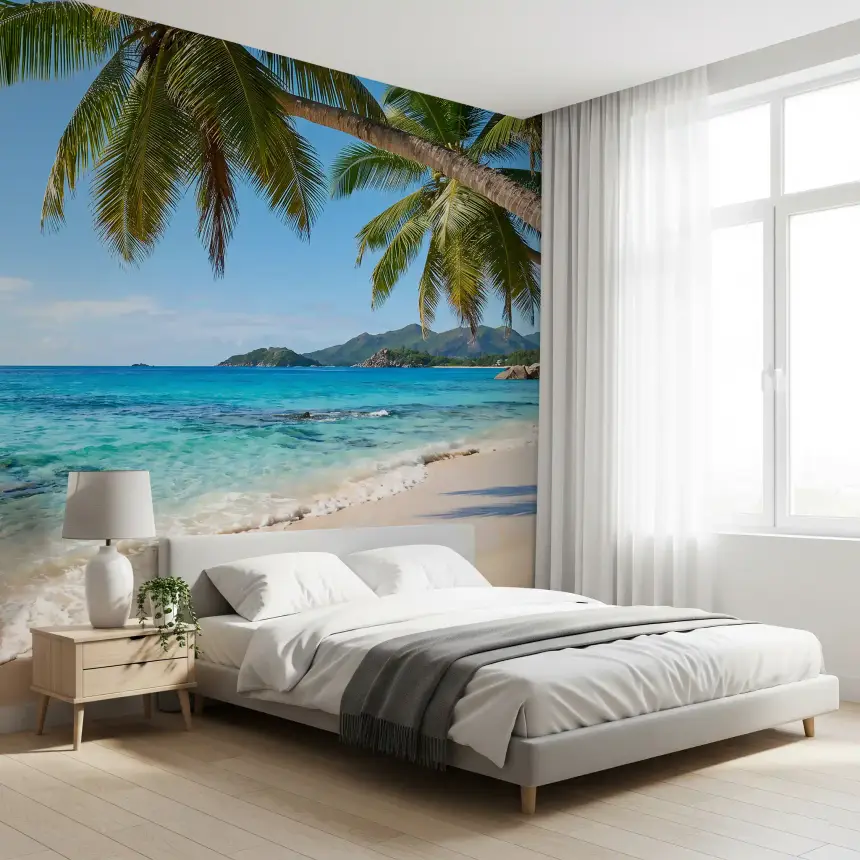 Tropical Beach Paradise Wall Mural