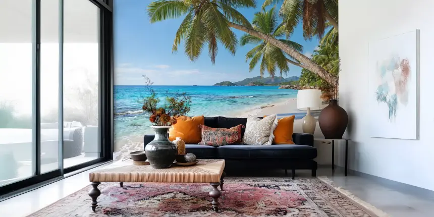 Tropical Beach Paradise Wall Mural
