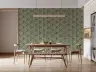 Moss Green Geometric Triangle Pattern Wallpaper 6