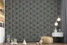 Charcoal Geometric Triangle Pattern Wallpaper 6