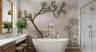 Serene Chinoiserie Garden with Bird Wall Mural 6