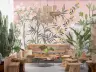 Pink Botanical Chinoiserie Garden Wall Mural 8