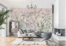 Pink Botanical Chinoiserie Garden Wall Mural 7